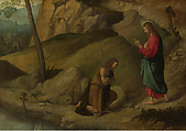 Christ in the Wilderness, Moretto da Brescia (Alessandro Bonvicino) (Italian, Brescia ca. 1498–1554 Brescia), Oil on canvas